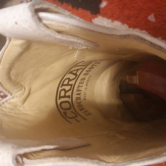 Corral white glitter boots square toe - Picture 2 of 6